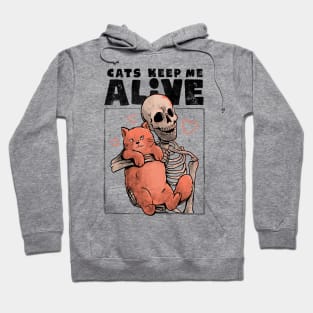 Cats Keep Me Alive - Dead Skull Evil Gift Hoodie